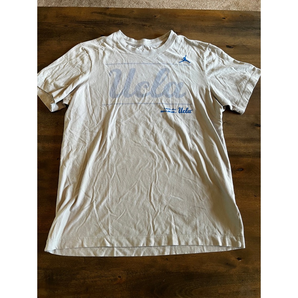 Jordan UCLA Bruins Dri-FIT Graphic T-Shirt Gray Mens Medium Jumpman Logo Tee